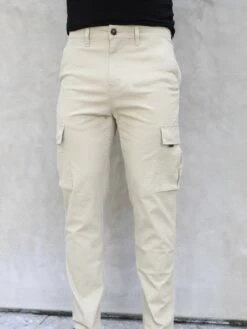 Cargo Trousers - Tan -Cheap Clothing Store 2719Sand 01D