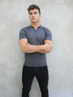 Oakland Polo - Charcoal -Cheap Clothing Store 2723Charcoal 02D