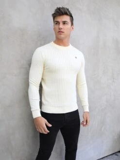 Moreno Relaxed Jumper - Cream -Cheap Clothing Store 2724Cream 03D