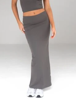 Alessia Maxi Skirt - Charcoal 11 Alessia Maxi Skirt - Charcoal -Cheap Clothing Store 2738 2Charcoal 02D