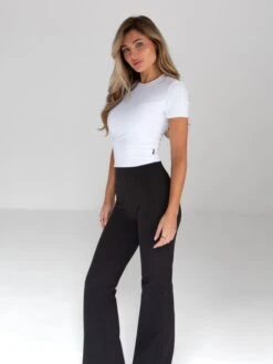 Alessia Flared Trousers - Black 10 Alessia Flared Trousers - Black -Cheap Clothing Store 2761 2Black 02D