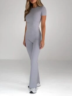 Alessia Flared Trousers - Pale Lilac -Cheap Clothing Store 2761 2PaleLilac 01D