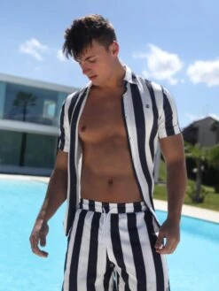 Riccardo Stripe Shirt - Navy -Cheap Clothing Store 2783Navy 02D ffb972c1 f407 4bc4 98a1 86bbb8e7b9b8