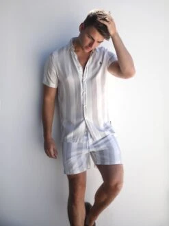 Riccardo Stripe Shirt - Stone -Cheap Clothing Store 2783Stone 01D