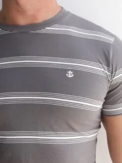 Marcello Stripe T-Shirt - Grey -Cheap Clothing Store 2789Brown 01D
