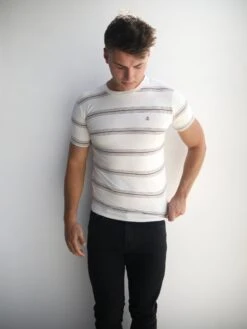 Marcello Stripe T-Shirt - White 13 Marcello Stripe T-Shirt - White -Cheap Clothing Store 2789White 05D
