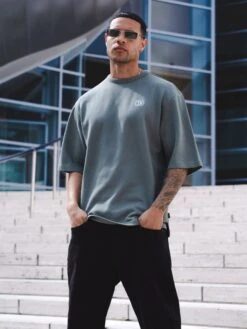 Icon Oversized T-Shirt - Khaki Green -Cheap Clothing Store 2799Sage 15D