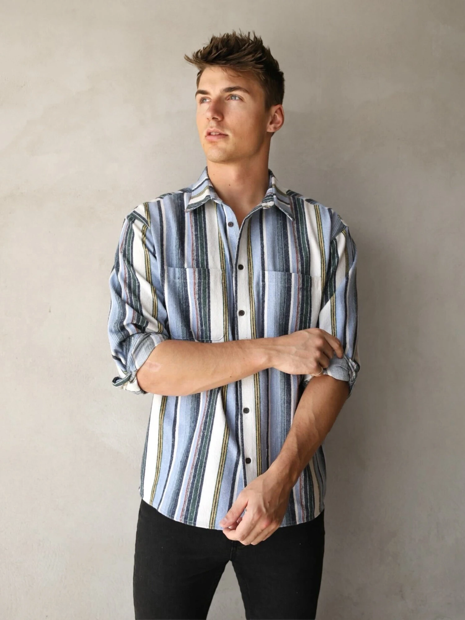 Lucca Stripe Shirt - Blue 7 Lucca Stripe Shirt - Blue - Image 5
