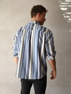 Lucca Stripe Shirt - Blue 13 Lucca Stripe Shirt - Blue -Cheap Clothing Store 2800Blue 08D