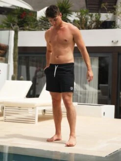 Initial Swim Shorts - Black -Cheap Clothing Store 2805CBlack 02D