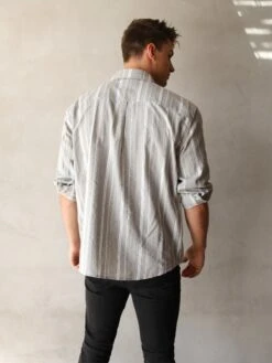 Rialto Stripe Shirt - Grey -Cheap Clothing Store 2811Grey 02D
