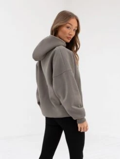 Varsity Oversized Hoodie - Safari Green -Cheap Clothing Store 2829BARWNeutralGrey 01D