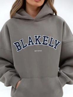 Varsity Oversized Hoodie - Safari Green -Cheap Clothing Store 2829BARWNeutralGrey 03D