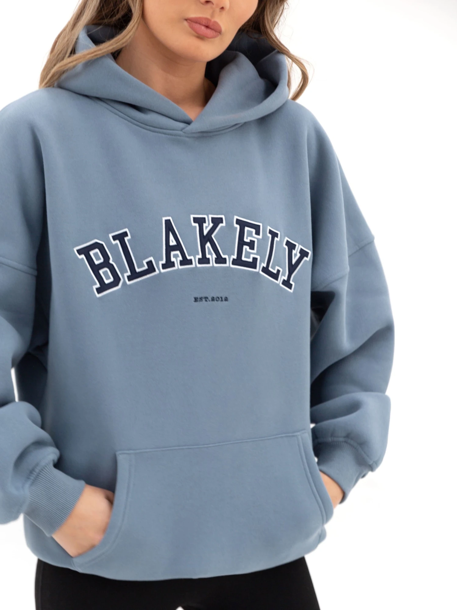 Varsity Oversized Hoodie - Blue 4 Varsity Oversized Hoodie - Blue - Image 2