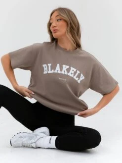 Varsity Oversized T-Shirt - Light Beige -Cheap Clothing Store 2830VARWLightBeige 01D 2