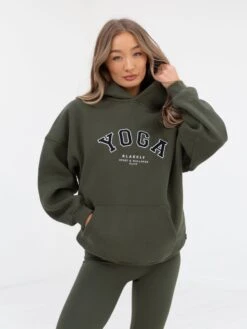 Yoga Oversized Hoodie - Khaki Green -Cheap Clothing Store 2831Khaki 03D