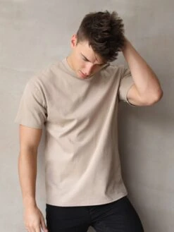 BLKLY Relaxed T-Shirt - Tan -Cheap Clothing Store 2837Sand 04D