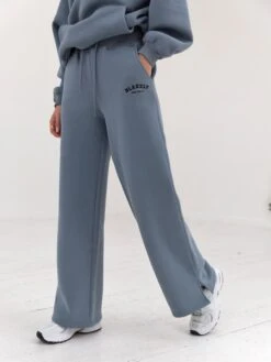 Varsity Wide Leg Sweatpants - Blue -Cheap Clothing Store 2848VARW BlueD