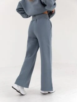 Varsity Wide Leg Sweatpants - Blue -Cheap Clothing Store 2848VARW BlueD 4