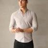 Modena Stripe Shirt - Light Grey -Cheap Clothing Store 2863GreyLEADD