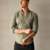 Modena Stripe Shirt - Khaki 1 Modena Stripe Shirt - Khaki -Cheap Clothing Store 2863KhakiLEADD