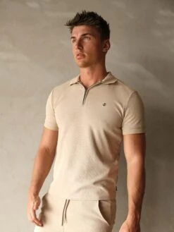 Maldini Polo Shirt - Tan -Cheap Clothing Store 2870Tan 02D