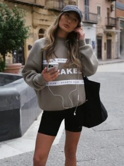 Serena Oversized Jumper - Safari Green -Cheap Clothing Store 2923BSERENASAFARIGREEN01