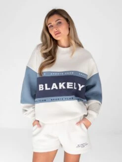 Alpine Oversized Jumper - Navy/Chalk -Cheap Clothing Store 2923LightBlue 02LEADD