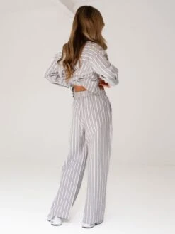 Elena Stripe Trousers - Light Brown -Cheap Clothing Store 2966Khaki 02D