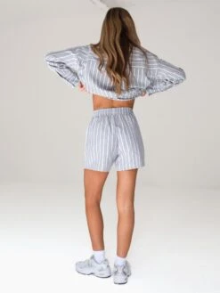 Elena Stripe Shorts - Grey -Cheap Clothing Store 2967GREY 05D