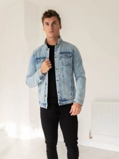 Brooklyn Denim Jacket - Blue -Cheap Clothing Store 832aBlue 07D