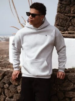 Anchor Relaxed Hoodie - Marl Grey 11 Anchor Relaxed Hoodie - Marl Grey -Cheap Clothing Store 836ALightGrey01