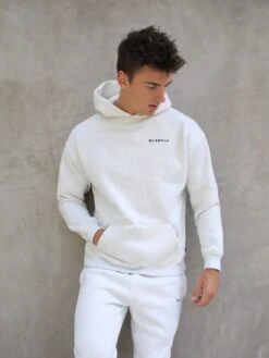 Series Relaxed Hoodie - Marl White -Cheap Clothing Store 836AMMarlwhite 03D