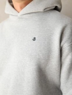 Anchor Relaxed Hoodie - Marl Grey 13 Anchor Relaxed Hoodie - Marl Grey -Cheap Clothing Store 836AMarlWhite 03D