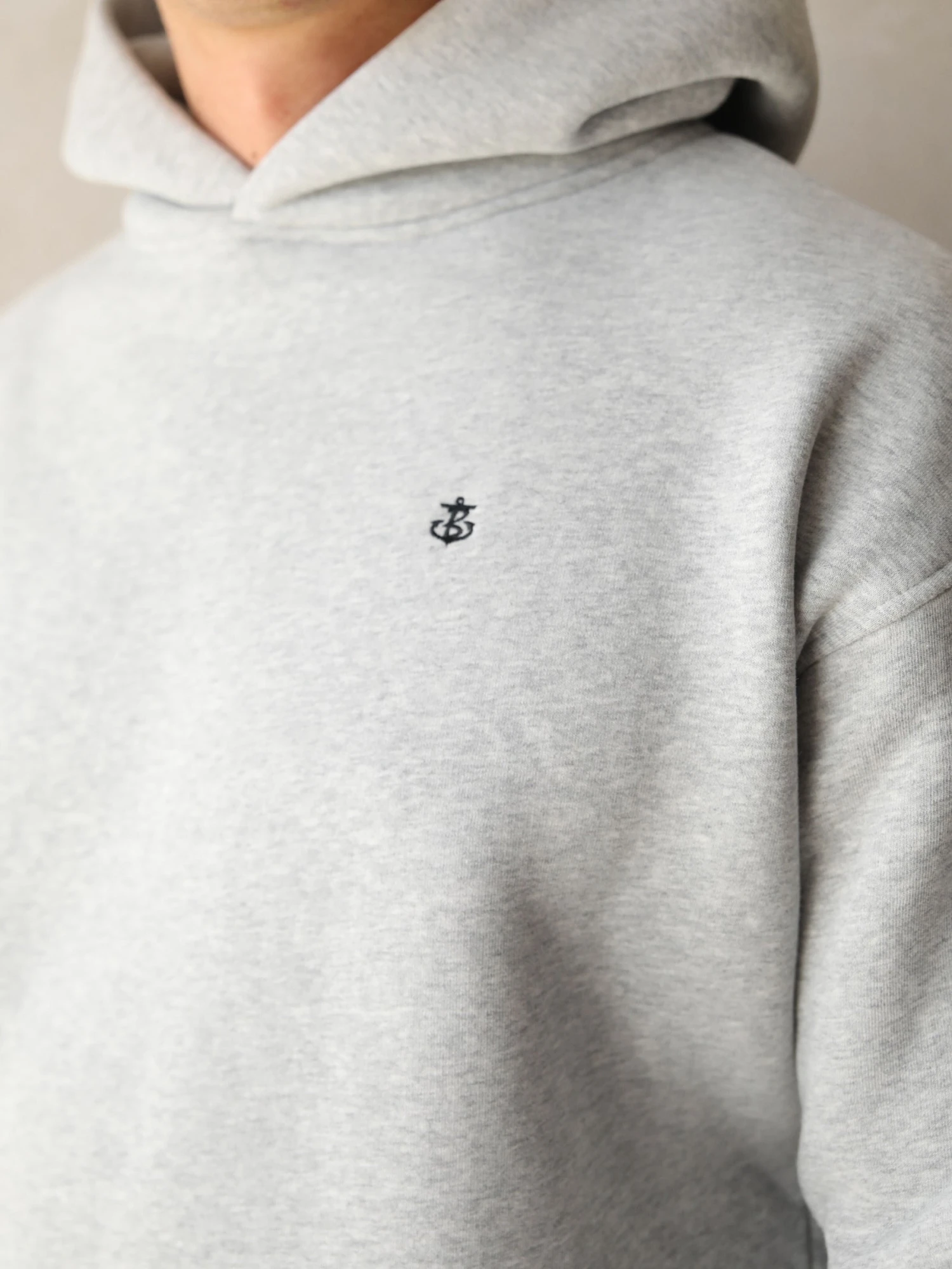 Anchor Relaxed Hoodie - Marl Grey 8 Anchor Relaxed Hoodie - Marl Grey - Image 6