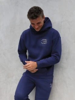 Initial Relaxed Hoodie - Dark Navy -Cheap Clothing Store 836CB2DARKNAVY03D
