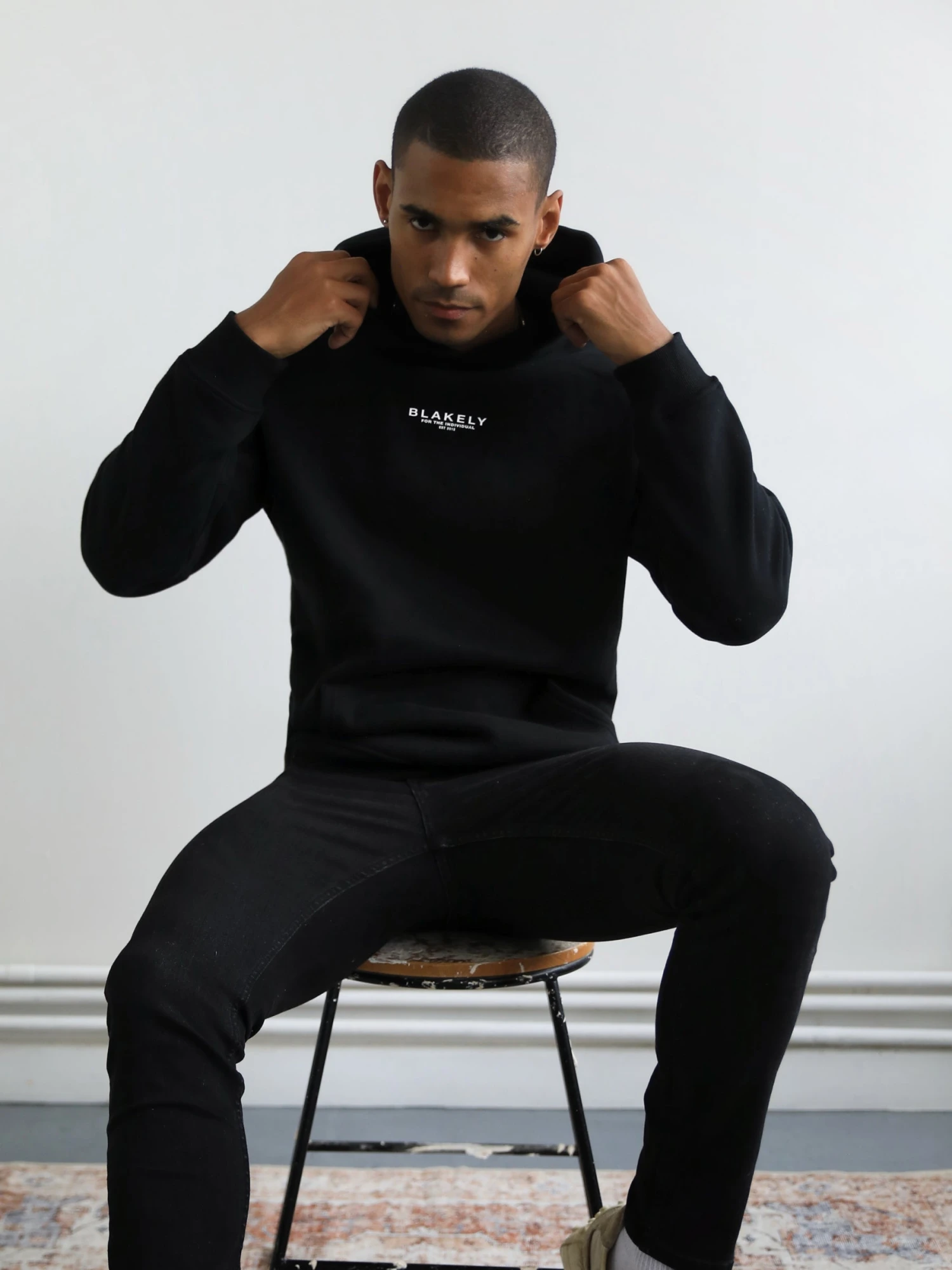 Statement Relaxed Hoodie - Black 5 Statement Relaxed Hoodie - Black - Image 3