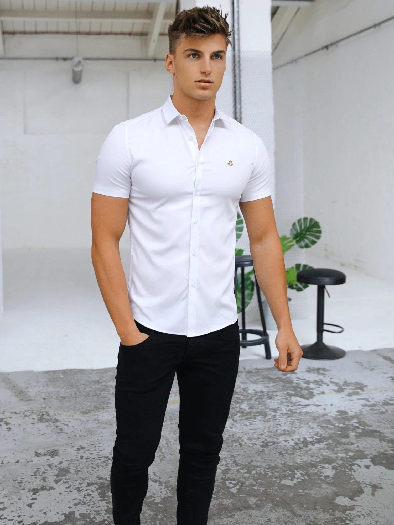 Melbourne Short Sleeve Shirt - White 5 Melbourne Short Sleeve Shirt - White - Image 3