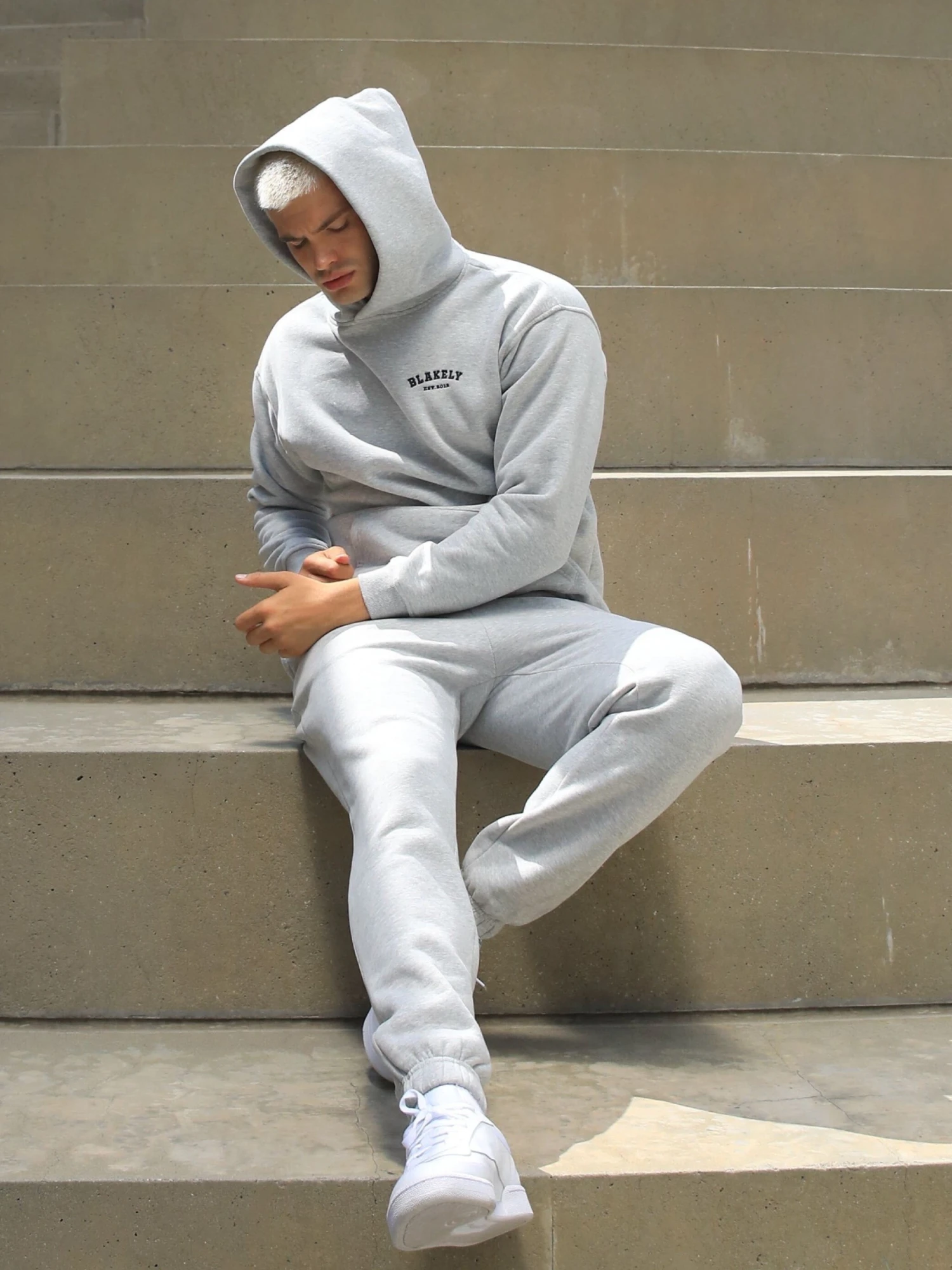 Heritage Relaxed Hoodie - Marl Grey 4 Heritage Relaxed Hoodie - Marl Grey - Image 2