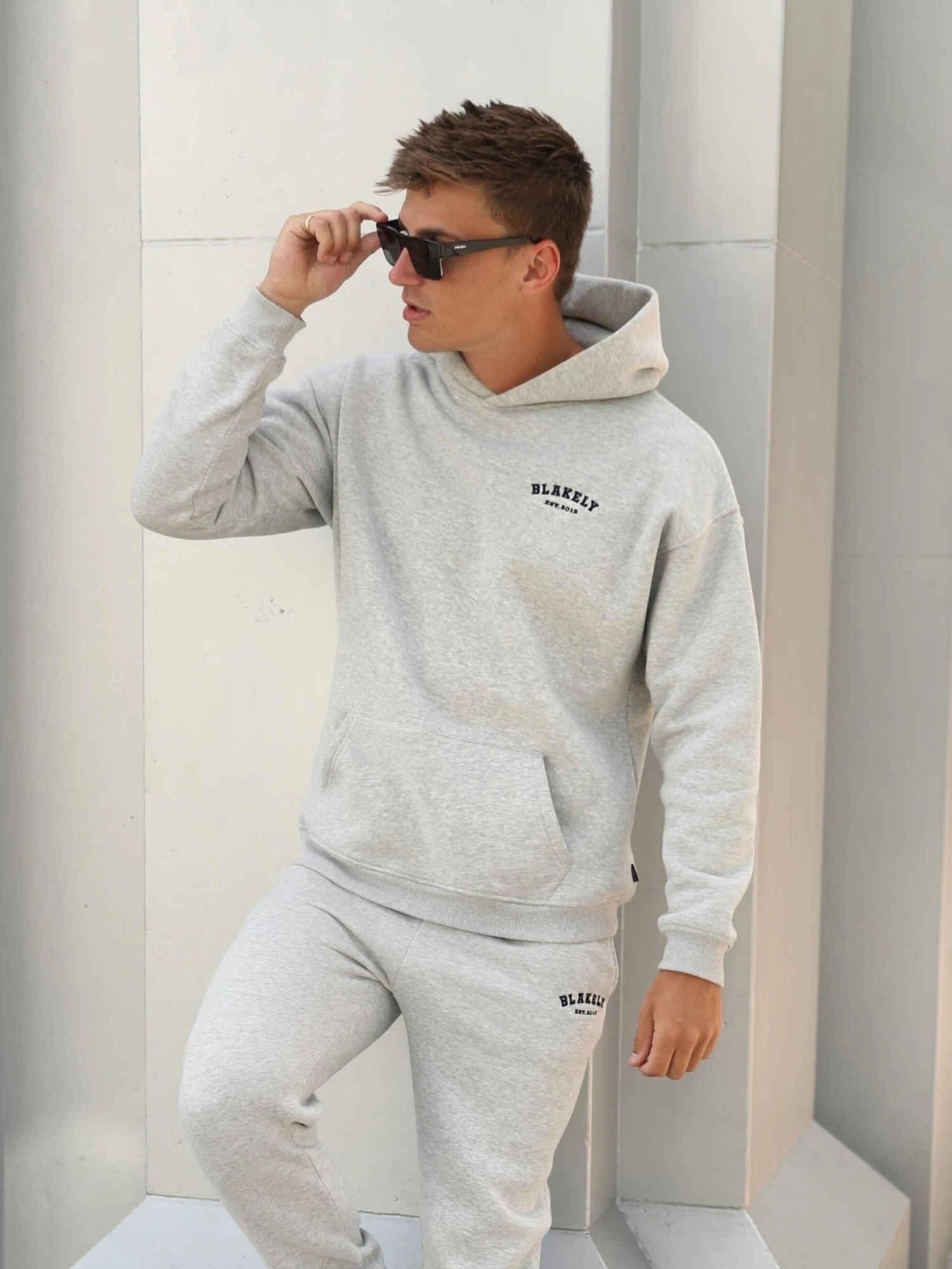 Heritage Relaxed Hoodie - Marl Grey 9 Heritage Relaxed Hoodie - Marl Grey - Image 7