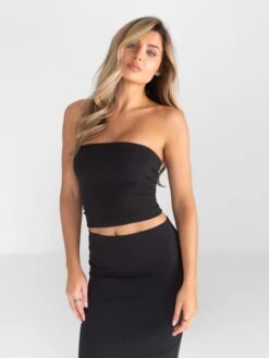 Alessia Bandeau Top - Black -Cheap Clothing Store B118 4BLACK 02D
