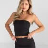 Alessia Bandeau Top - Black -Cheap Clothing Store B118 4BlackLeadD