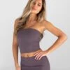 Alessia Bandeau Top - Mocha -Cheap Clothing Store B118 4BrownLeadD