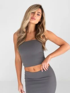 Alessia Bandeau Top - Charcoal 13 Alessia Bandeau Top - Charcoal -Cheap Clothing Store B118 4CHARCOAL 04D