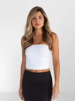 Alessia Bandeau Top - White -Cheap Clothing Store B118 4WhiteLeadD