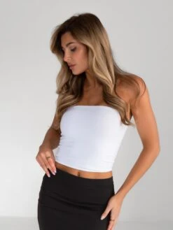 Alessia Bandeau Top - White -Cheap Clothing Store B118 4White 01D