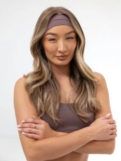 Studio Headband - Mauve Brown -Cheap Clothing Store B11GLightBrown 02D