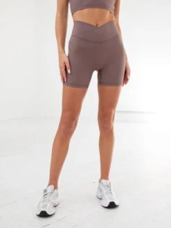 Studio Crossover Shorts - Mauve Brown -Cheap Clothing Store B601LightBrown 01D