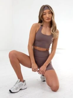 Studio Crossover Shorts - Mauve Brown -Cheap Clothing Store B601LightBrown 05D