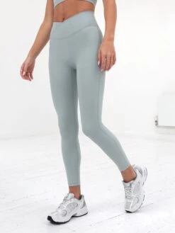 Studio Crossover Leggings - Mineral Blue 16 Studio Crossover Leggings - Mineral Blue -Cheap Clothing Store B602LightBlue 03D
